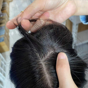Productos para la pérdida de cabello para <span class=keywords><strong>mujer</strong></span>, Base de seda de pelo virgen de 14x16cm, tratamiento de <span class=keywords><strong>Alopecia</strong></span> fina - Product Image 4
