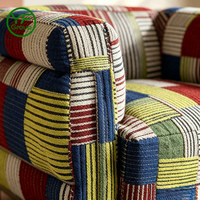 Fauteuil lounge moderne personnalisé en tissu patchwork, mobilier de maison, structure en acier inoxydable, canapé d'appoint contemporain pour salon