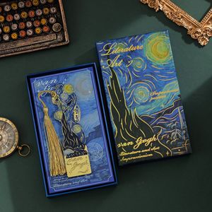 Marque-page <span class=keywords><strong>en</strong></span> métal ajouré style Van Gogh, <span class=keywords><strong>peinture</strong></span> à l'huile rétro, dessiné à la main, haut de gamme, exquis, cadeau de graduation, culturel et créatif - Product Image 3