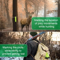 Marqueurs de sentier réfléchissants à haute visibilité, bon marché, avec ruban réfléchissant sur les côtés, étiquettes réfléchissantes pour arbres avec clip pour la chasse, la randonnée et le camping