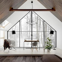 Fenêtre fixe en aluminium de haute qualité, sur mesure, à double vitrage, grande vue, du sol au plafond, pour maison, hôtel, chalets