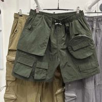 Shorts cargo pour hommes, fabrication chinoise, streetwear, polyester, nylon, entraînement, surdimensionnés