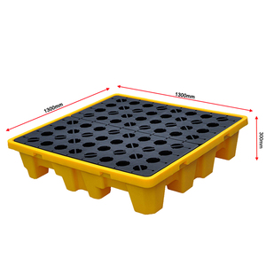 China Supply 4-Way Plastic Spill Pallet for Drum
