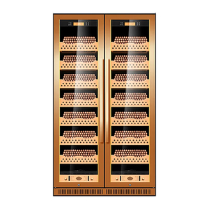 Humidor commercial électrique en acier inoxydable de grande taille à deux portes avec contrôle de la température et de l'humidité, porte vitrée anti-buée, sans ammoniac - Product Image 1