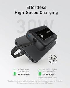 AnkeA1681 Zolo Power Bank 20 000 mAh 30 W <span class=keywords><strong>Chargeur</strong></span> portable haute vitesse avec câble USB-C intégré, batterie externe 1C1A pour <span class=keywords><strong>iPhone</strong></span> - Product Image 3