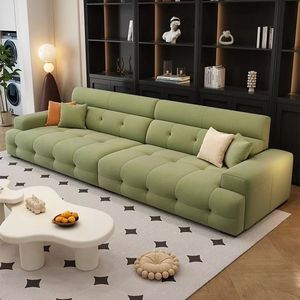 Fabric <b>Sofa</b> Straight Line Tufted Design Foam Filling For Living Room And Apartments - Product Image 5