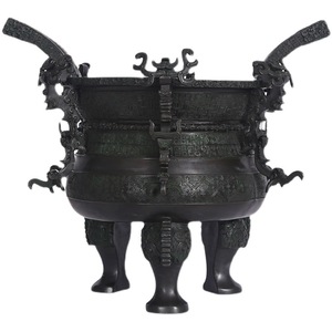 Ornement en Bronze Prince Wu Ding de Copper World, Vert Antique, 36 cm, Décoration Maison et Bureau, Cadeau de Pendaison de Crémaillère - Product Image 4