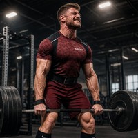 Conjunto de Camiseta Deportiva de Poliéster 100% OEM, Sublimación, Corte Regular, Absorbe la Humedad, Secado Rápido, Transpirable, Camiseta de Entrenamiento de Alto Rendimiento