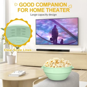 Nhà DLY BPA miễn phí lò vi sóng Silicone đóng mở bỏng ngô Popper <span class=keywords><strong>Maker</strong></span> Silicone ráp bát với nắp bỏng ngô <span class=keywords><strong>Maker</strong></span> - Product Image 4