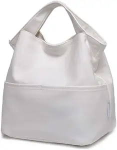 Piquenique portátil para viagem, moda personalizada, piquenique oculto, à prova d' água e oleoso, branco, bolsa de algodão portátil