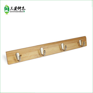 Bamboo coat hooks, household <b>wall</b>-<b>mounted</b> <b>shelves</b>, coat hanger hooks, door and entryway coat hooks, bamboo <b>wall</b>-<b>mounted</b> racks. - Product Image 1