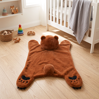 Tapis tufté 3D fait main de marque célèbre, sur mesure, en peluche à poils longs de 10 mm en nylon pour salon moderne