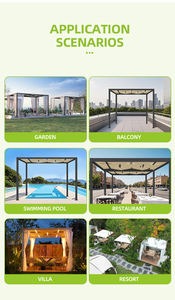 <span class=keywords><strong>4x4</strong></span> extérieur en aluminium Patio toit souple Gazebo étanche <span class=keywords><strong>jardin</strong></span> Pergola Spa Garage et <span class=keywords><strong>abri</strong></span> <span class=keywords><strong>de</strong></span> <span class=keywords><strong>jardin</strong></span> pour Villa pour balcon Application - Product Image 6