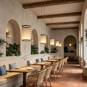 Grande suspension bohème - Luminaire LED moderne tressé à la main avec anneaux industriels pour la décoration de la maison, des hôtels et des restaurants - Product Image 1