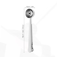 Cuillère à café en acier inoxydable personnalisée en gros, cuillère doseuse en acier inoxydable de 10 ml avec clip