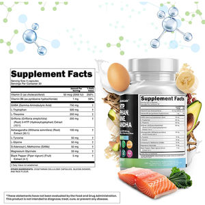 Oem פרטי תווית 12-all-in-אחד gaba 5htp l-<span class=keywords><strong>tryptophan</strong></span> l-theanine ashwagandha קפסולות מצב רוח רגש תמיכה הרפיה - Product Image 2