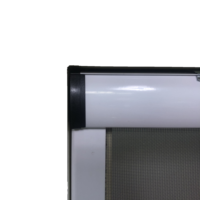 Mosquitera con marco de aluminio para ventana corredera Vertical, mosquitera de fibra de vidrio retráctil para ventana