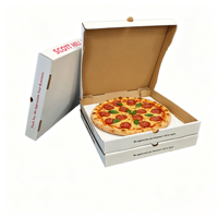 Boîtes à pizza à emporter en carton ondulé kraft recyclable avec logo personnalisé imprimé, finition mate, modèle SP3531, vente en gros