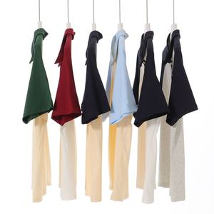 مجموعة ألوان رجلان من القطن الخالص للرجال-تي شيرت صيفي فضفاض عصري بأكمام قصيرة ياقة مطوية لأسفل - Product Image 3