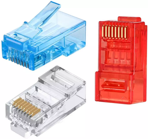 Connecteurs <span class=keywords><strong>RJ45</strong></span> Cat5e Cat6 transparents, fiches modulaires, embouts de câble <span class=keywords><strong>Ethernet</strong></span>, connecteur réseau LAN 8P8C UTP plaqué or - Product Image 6