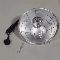 Abat-jour professionnel pour lampe chauffante d'élevage avicole - Construction en aluminium étanche avec dissipation thermique haute efficacité