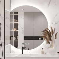 Style européen IP44 classé étanche argent rétro-éclairé Dimmable écran tactile Bluetooth haut-parleur illuminé LED salle de bain miroir pour