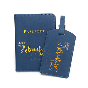 Logo personalizzato RFID protetto antifurto moda pelle PU copertina del passaporto del bagaglio etichetta della <span class=keywords><strong>valigia</strong></span> porta passaporto del portafoglio di viaggio - Product Image 3