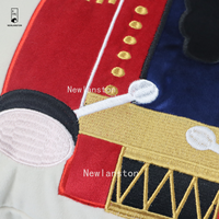 Housse de coussin personnalisée de haute qualité en velours avec broderie patchwork Casse-Noisette, décoration de Noël pour la maison, taie d'oreiller carrée