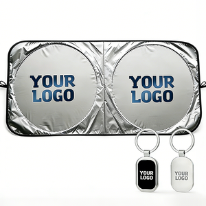Pare-soleil de voiture personnalisé avec logo, pochette de rangement, pour concessionnaires automobiles, cadeau promotionnel d'entreprise - Product Image 1