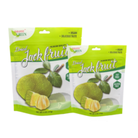 Op maat gemaakte premium hersluitbare logo snack mango gedroogd fruit plastic verpakking staande pouch droge voedselverpakking zak met venster