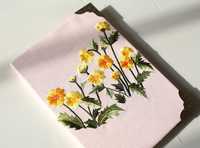 Nouveauté : Carnet en lin brodé de fleurs, Journal d'écriture A5 à couverture rigide avec broderie florale