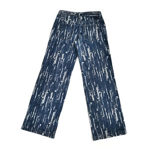 Pantalones vaqueros lavados informales de fábrica de China para mujer, pantalones vaqueros holgados relajados, pantalones Jacquard cómodos desgastados a la moda - Product Image 2