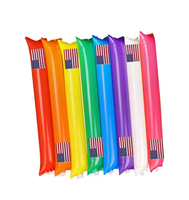 Bâtons de cheering gonflables OEM Thunder en plastique, ballons à main, bâtons de ballons en PVC, logo personnalisable, utilisation portable en extérieur