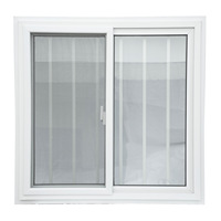 Ventana Corredera de PVC UPVC de Ahorro Energético, Doble Vidrio, Insonorizada e Impermeable, para Casa, Villa o Proyecto