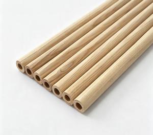 Madera de fresno blanca certificada FSC, varilla redonda de madera de fresno, servicio de tallado y fresado CNC, piezas de muebles de diseño personalizado - Product Image 1