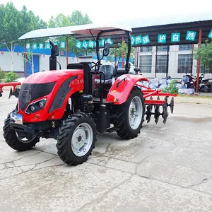 中国トラクター4X4農業機械農業QLN-554小型4輪駆動トラクター55HP4WDトラクターキャビン付き農業用トラクター