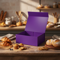 Boîte cadeau en papier personnalisée, boîte d'emballage en papier kraft ondulé violet, boîtes d'expédition, boîtes de colisage