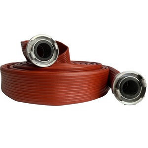 <strong>1</strong> <strong>1</strong>/<strong>4</strong> Inch <strong>Red</strong> <strong>Rubber</strong> Fire Flexible <strong>Hose</strong> with Brass Coupling for Firefighting Equipment &amp; Accessories - Product Image 1