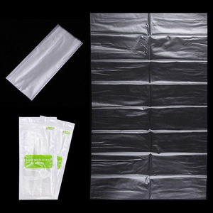 Châle en silicone blanc transparent givré 28cm x 13cm pour salon de coiffure, teinture et shampoing - Product Image 5