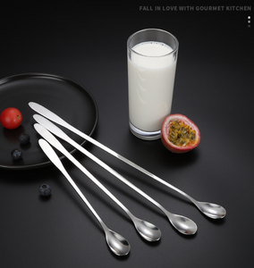 Cuchara para batir café, leche y postres con mango largo, DFS1110, en stock y personalizable, fabricada en China, accesorios - Product Image 6