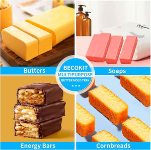 <span class=keywords><strong>Bac</strong></span> à glaçons en silicone durable empilable à 4 cavités <span class=keywords><strong>sans</strong></span> BPA grand beurre pour whisky et cocktail - Product Image 6