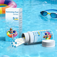 Bandelettes d'analyse de l'eau de piscine pour spa et jacuzzi, testeur multiparamètres 9-en-1, bandelettes W-9 certifiées CE, lecture en 30 secondes, durée de conservation de 2 ans