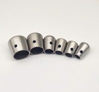 Embout de tube rond en acier inoxydable pour garde-corps de balcon et main courante d'escalier, embouts de tube rond en acier pour main courante