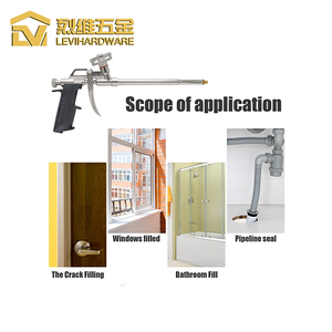 مسدس الكالكالكة المصنع بالجملة المهنية الأخرى أداة يدوية الأسود المغلفة البولي يوريثان بو بندقية رغوة للبناء - Product Image 2