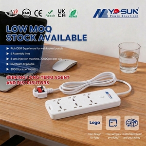Multipresa Universale <span class=keywords><strong>con</strong></span> Protezione da Sovratensione 2500W 250V 10A, 6 Prese, Prolunga <span class=keywords><strong>con</strong></span> <span class=keywords><strong>Interruttore</strong></span> per Casa e Ufficio - Product Image 1