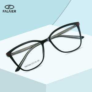 Montures de lunettes rectangulaires Falai TR87099, protection anti-lumière bleue, monture complète, unisexe, verres en acétate - Product Image 1