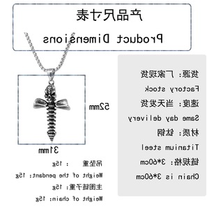 yunnique Stainless Steel Skull <b>Cross</b> Pendant Necklace Men Punk Rock Vintage Wings Design - Product Image 2