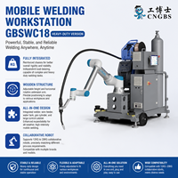 Estación de Trabajo de Soldadura Móvil de Alta Resistencia GBSWC18 con Robot Colaborativo de 20 KG, Sistema de Soldadura Robótica Integrado