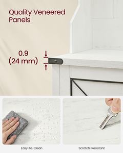 Armoire d'entrée <span class=keywords><strong>VASAGLE</strong></span> avec banc de rangement, armoire de couloir, vestiaire, <span class=keywords><strong>porte</strong></span>-<span class=keywords><strong>manteau</strong></span> avec banc - Product Image 5