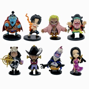 8 unids/set una pieza Boa Hancock Ace Donquixote Doflamingo Mihawk Kuma Jinbe colección Modelo figura de acción Anime muñeca Juguetes - Product Image 2